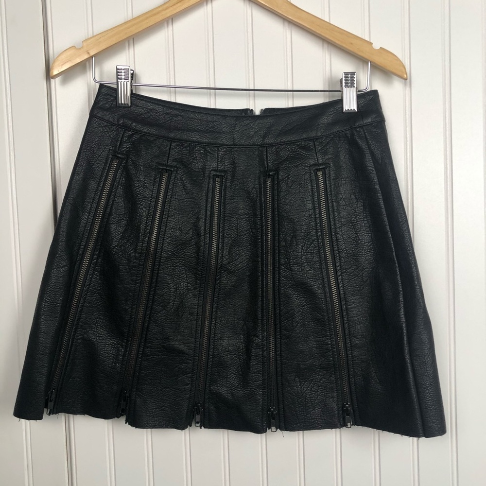 ASOS Signature 8 Leather Zipper Skirt